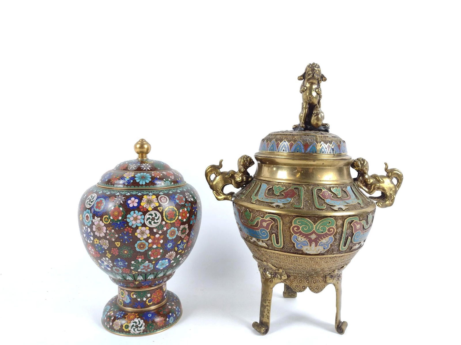 2 Pcs Cloisonne incl Censor (1 of 8)