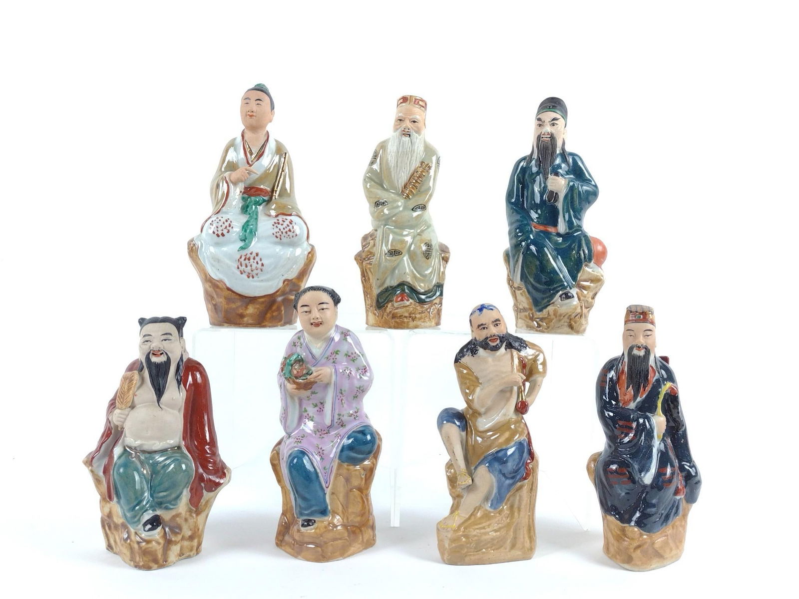 7 Chinese Ceramic Figurines (1 of 6)