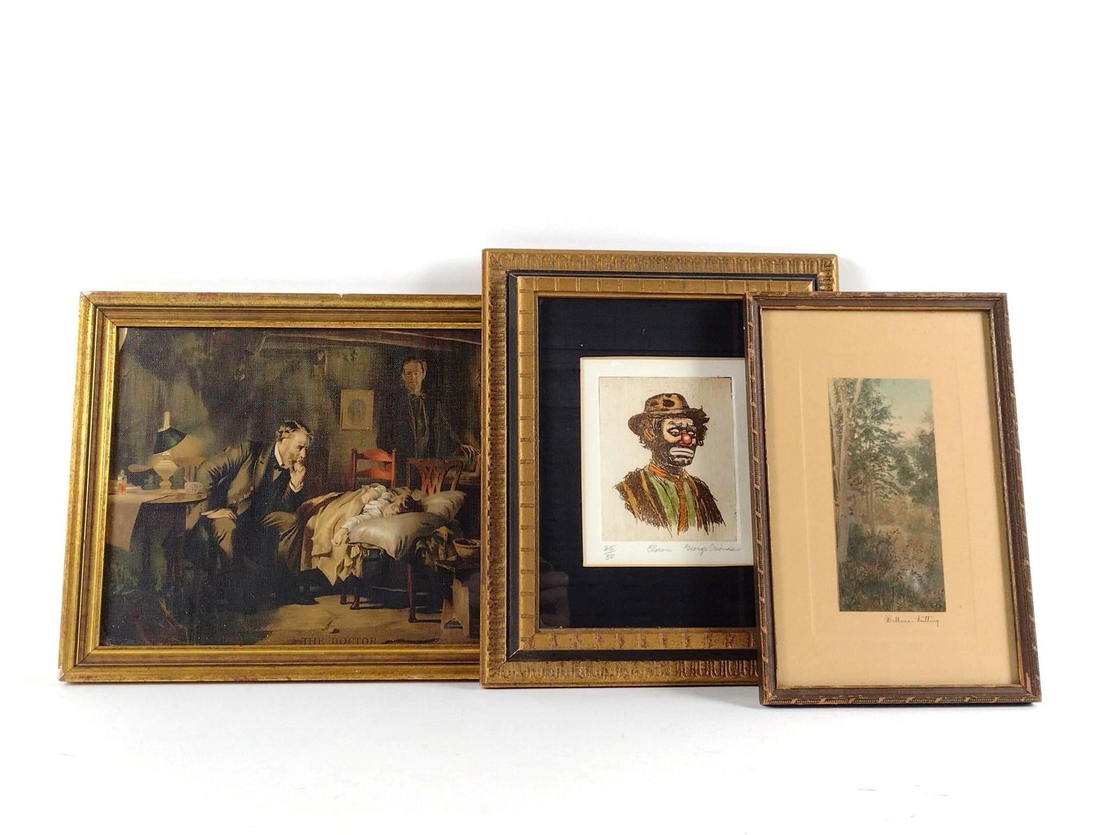 3 Prints incl Ltd Ed George Crionas "Clown" (1 of 7)