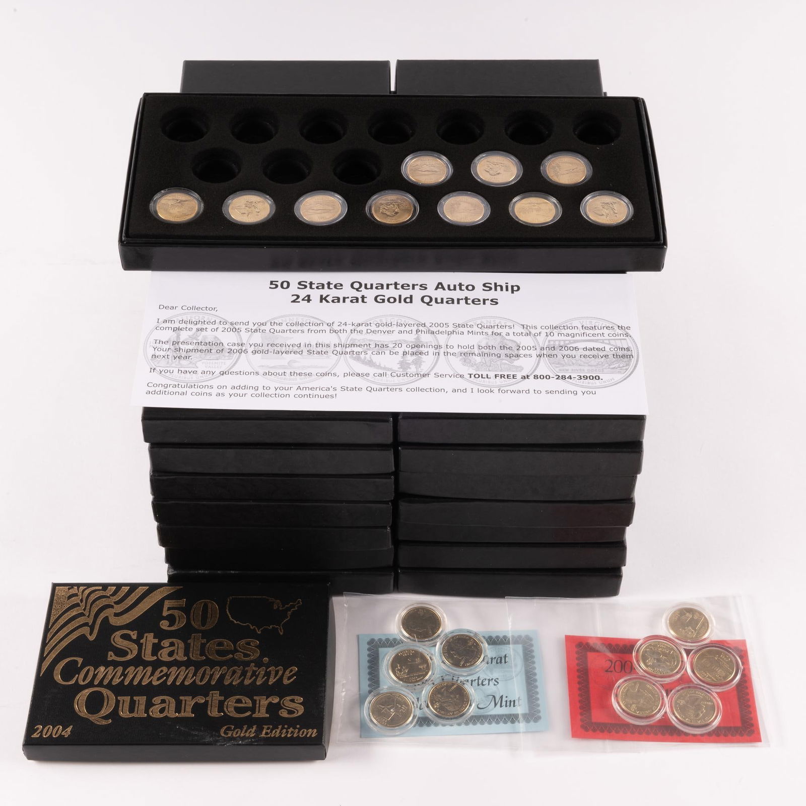15 Sets Of 24K Plated and Platinum Plated State Quarters (1 of 4)