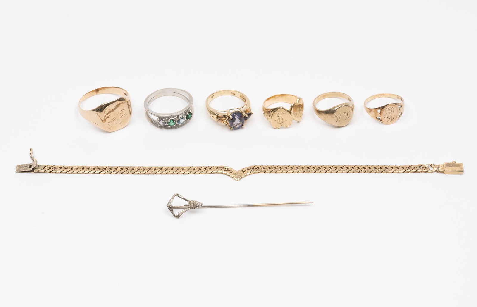 10K & 14K Gold Jewelry incl Rings and Chain (1 of 17)