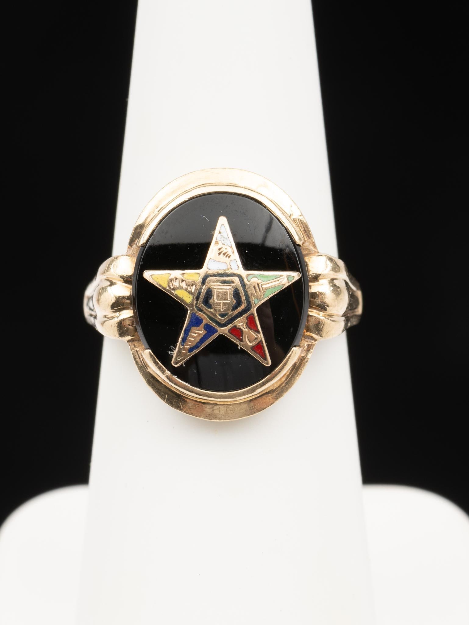10K Gold Antique Woman's Masonic Ring (1 of 4)