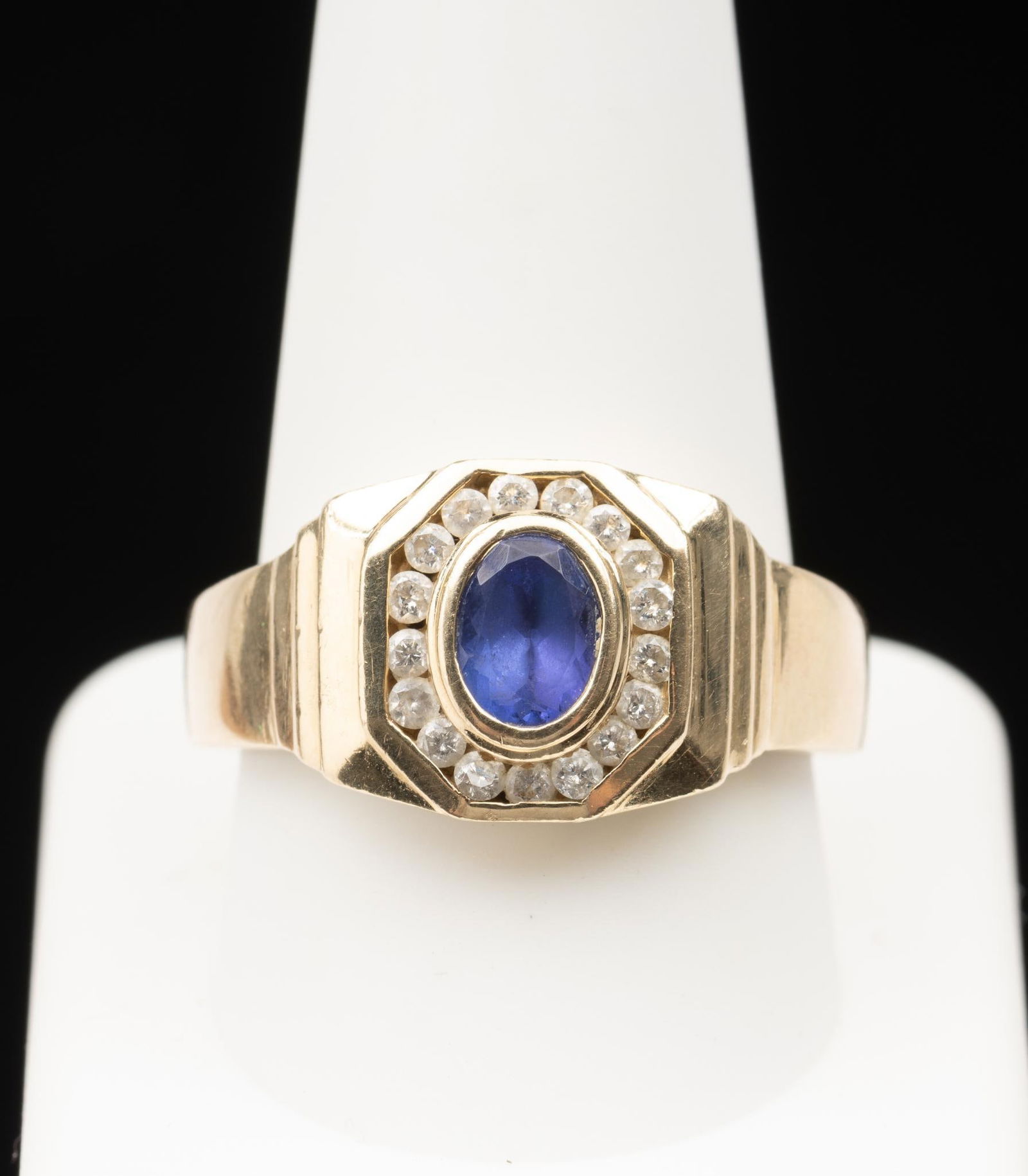 14K Gold, Tanzanite & Diamond Ring (1 of 4)