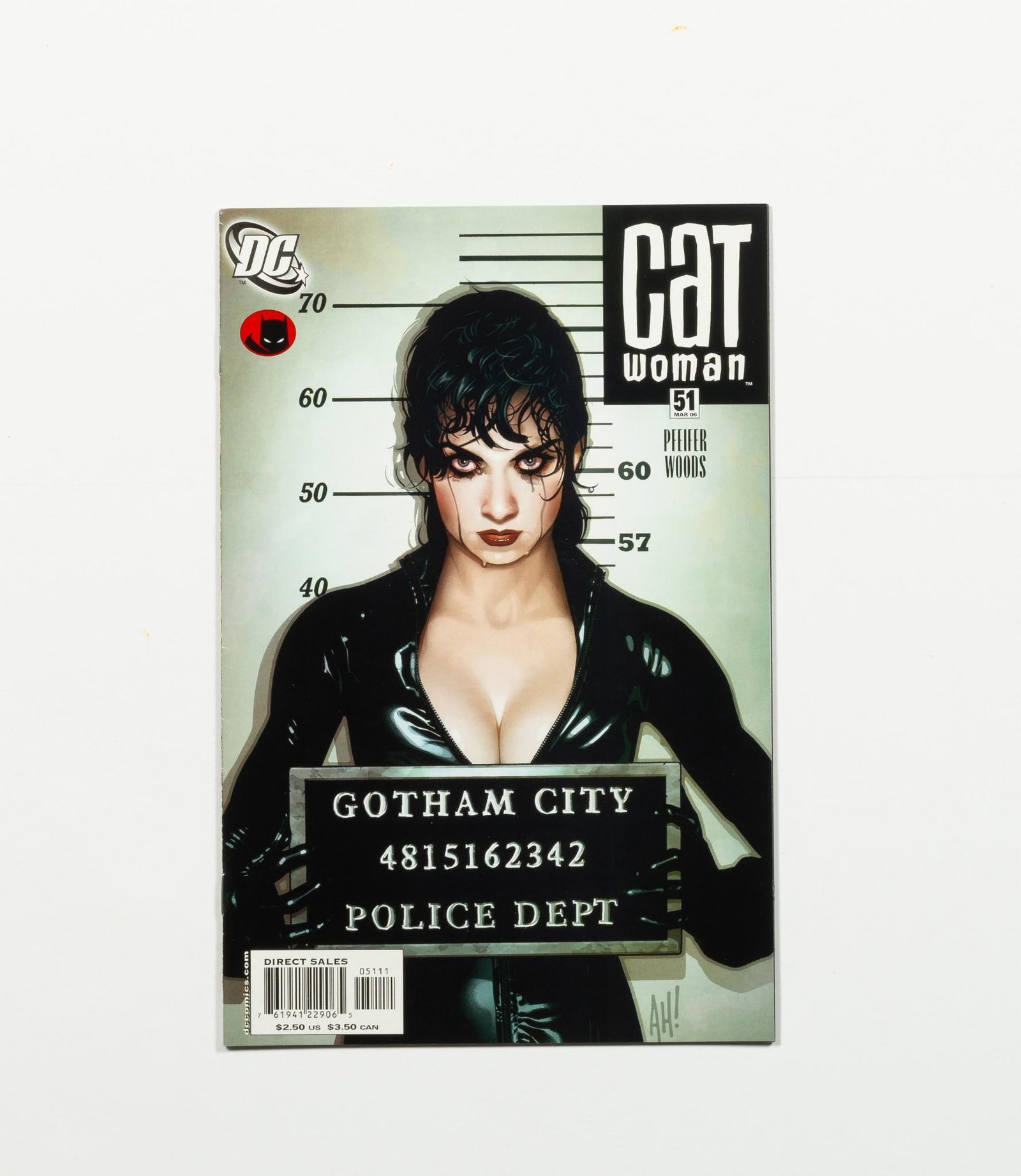Catwoman Issue 51: 2006. Classic Adam Hughes cover. Condition VF+.