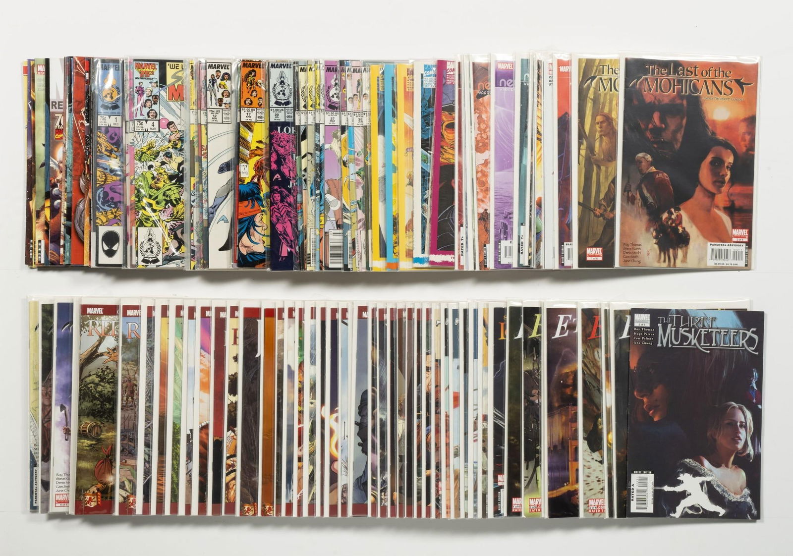 Approx. 100 Marvel Dabel Brothers Comics: Approx. 100 Marvel Dabel Brothers comics. Titles include The Iliad; The Magician; The Red Prophet; and other misc. Marvel books. Average condition VF.