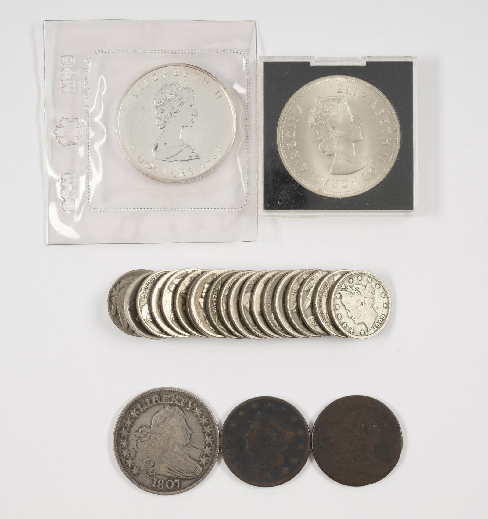 1807 Draped Bust Half, Silver Coins & Nickels (1 of 6)