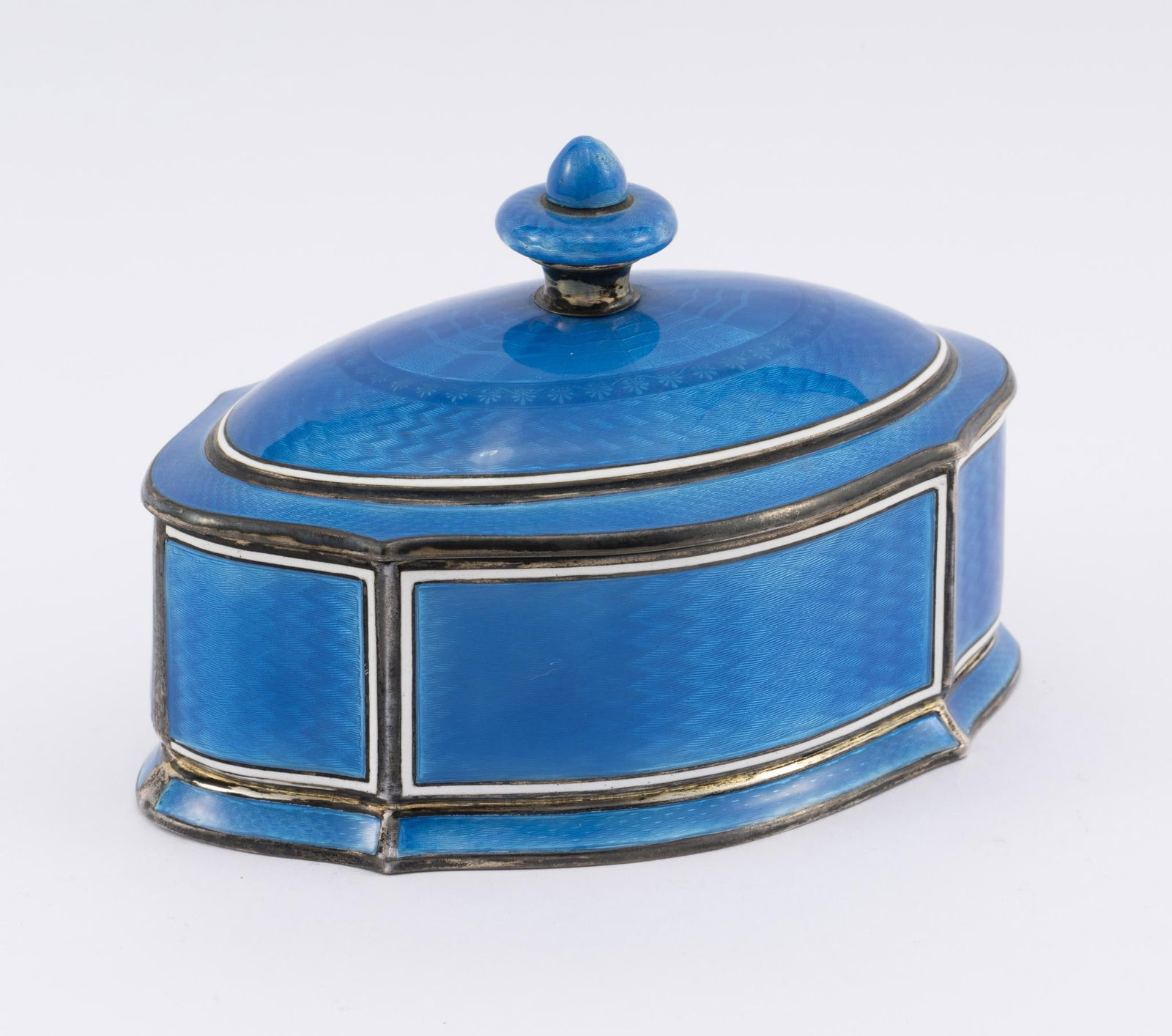 Berks Sterling Silver And Enamel Trinket Box (1 of 6)