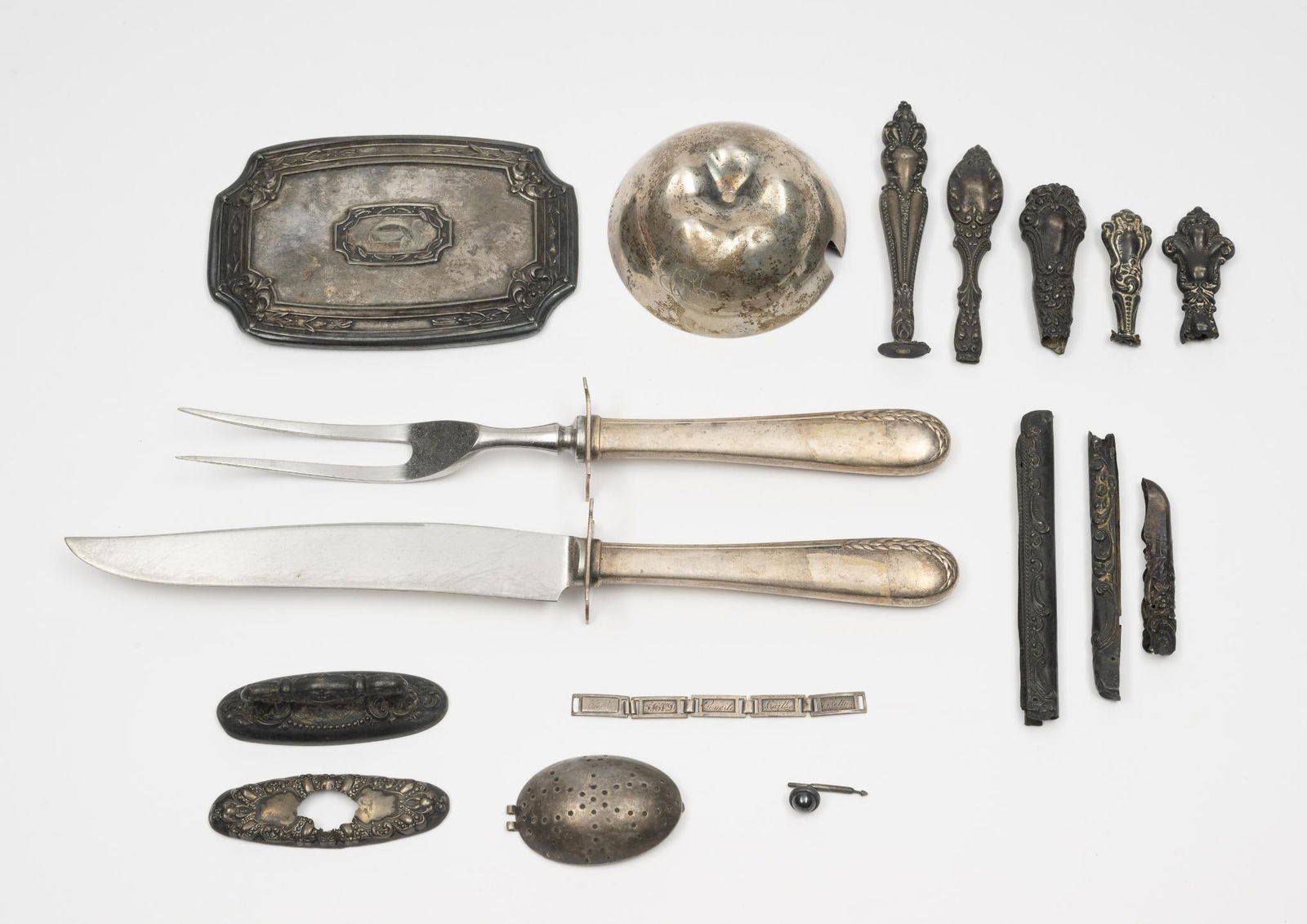 15 Pcs. Sterling Silver & 2 Sterling Handled Serving Pcs (1 of 5)