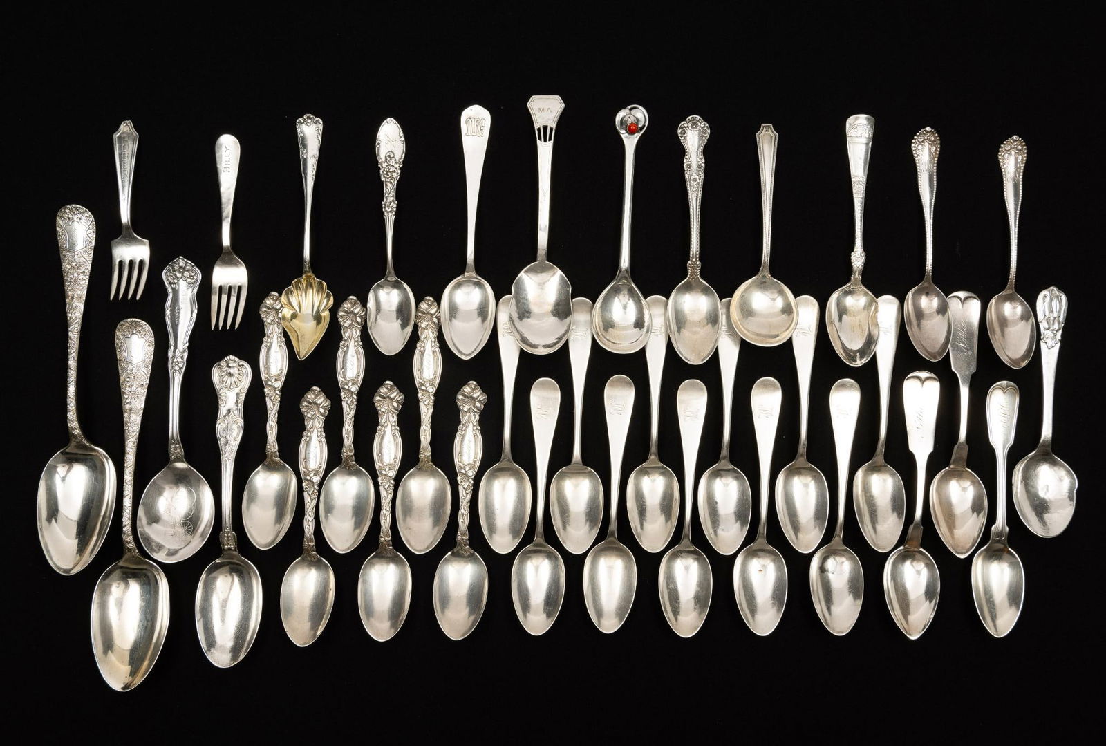 37 Pcs. Sterling Silver Flatware (1 of 5)