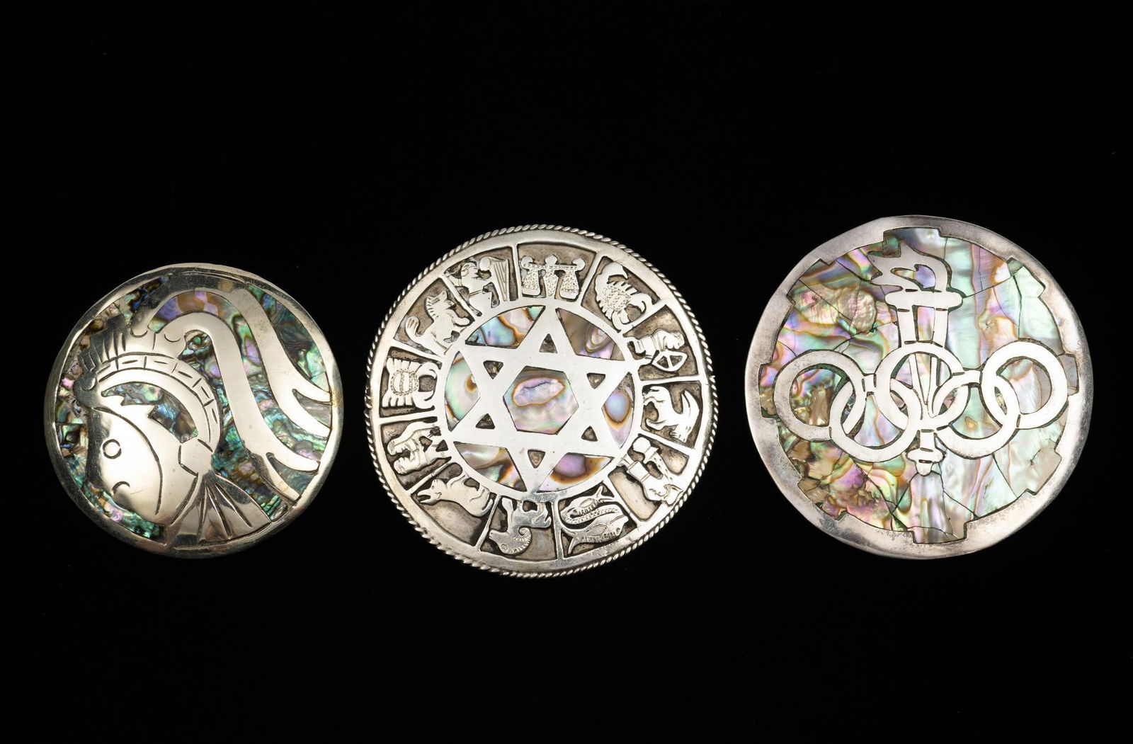3 Mexican Silver Brooches (1 of 7)