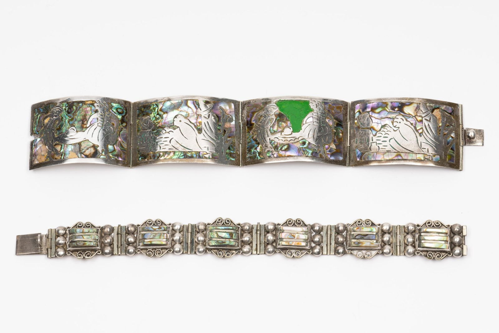 2 Mexican Silver Bracelets (1 of 5)