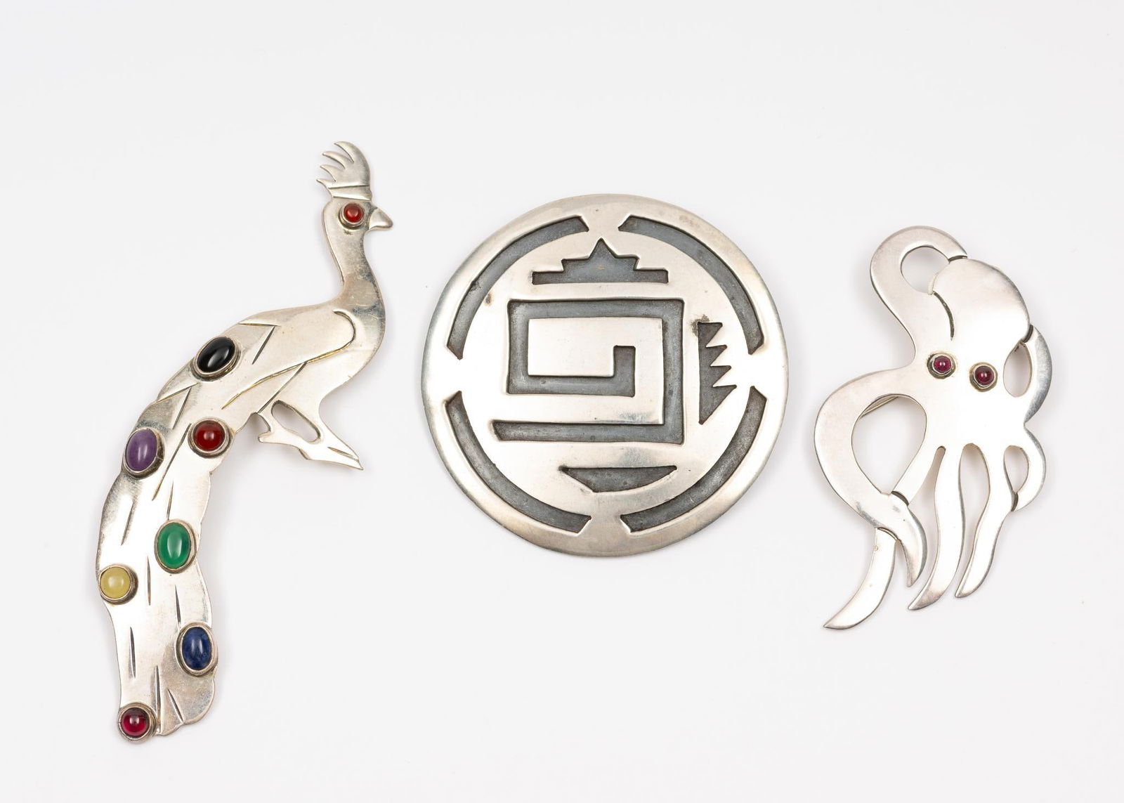 3 Mexican Silver Pins (1 of 7)