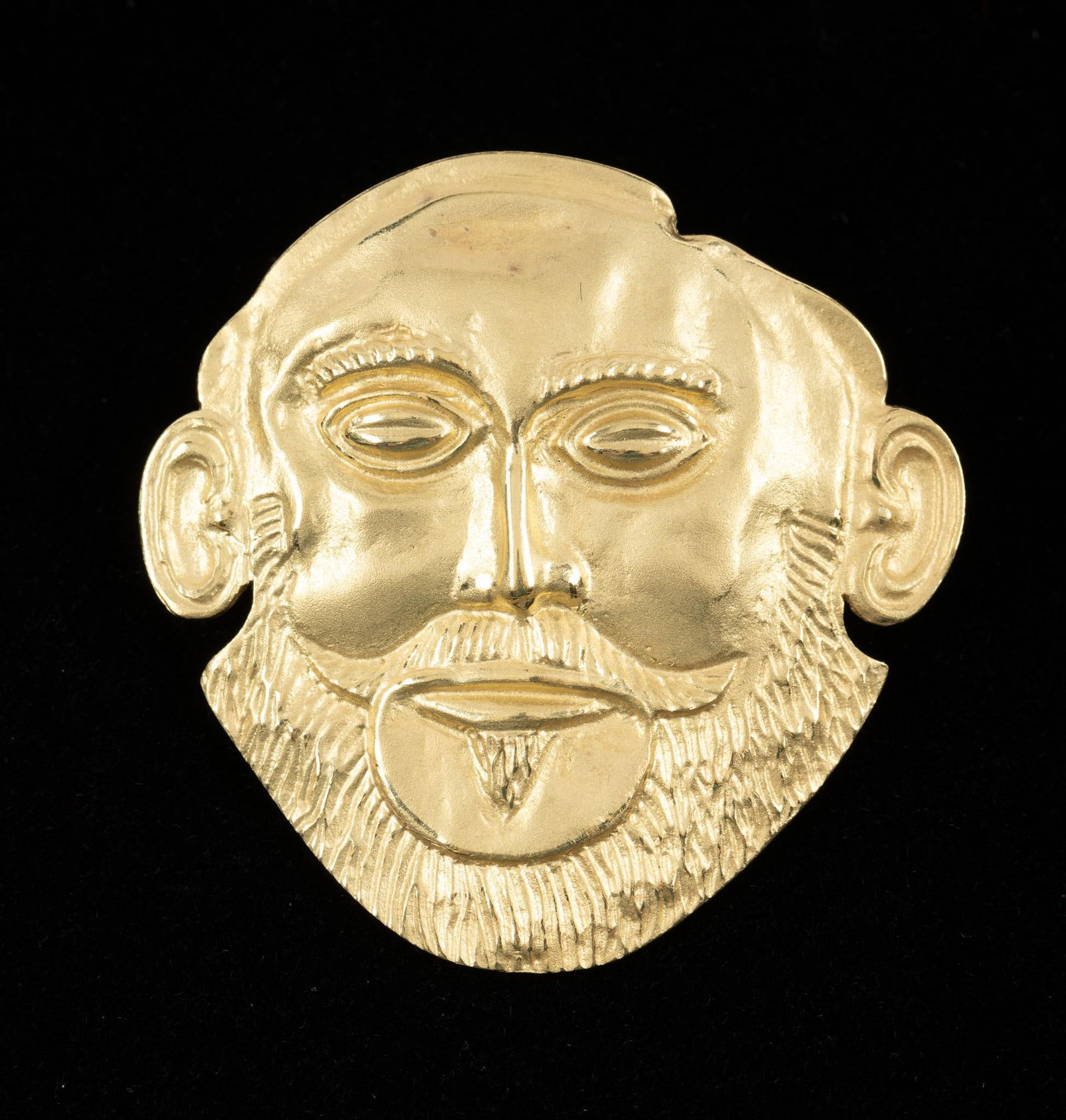 Mycenaean Mask of Agamemnon 18K Gold Brooch (1 of 6)