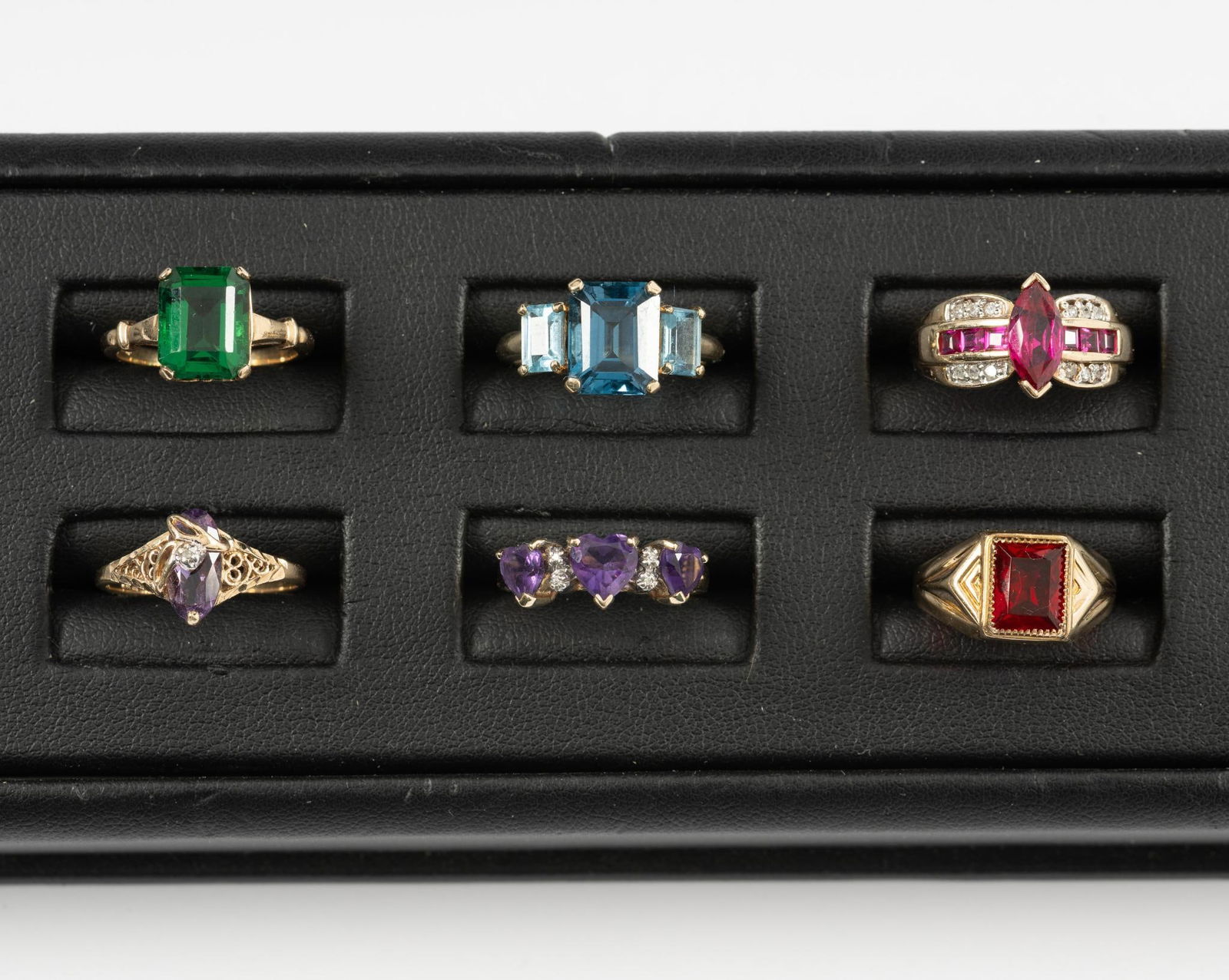 6 10K Gold & Gemstone Rings (1 of 7)