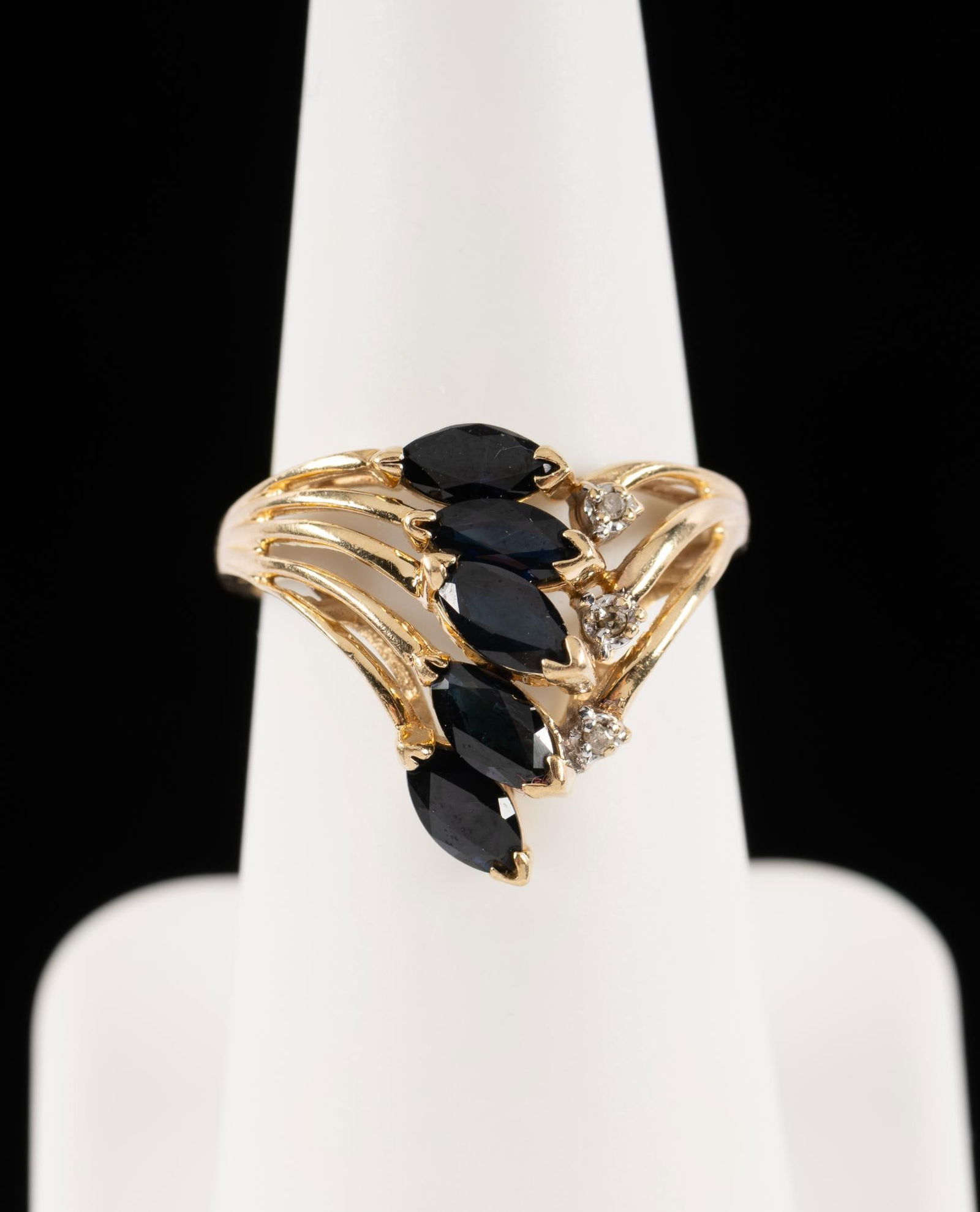 14K Gold, Sapphire & Diamond Ring (1 of 5)