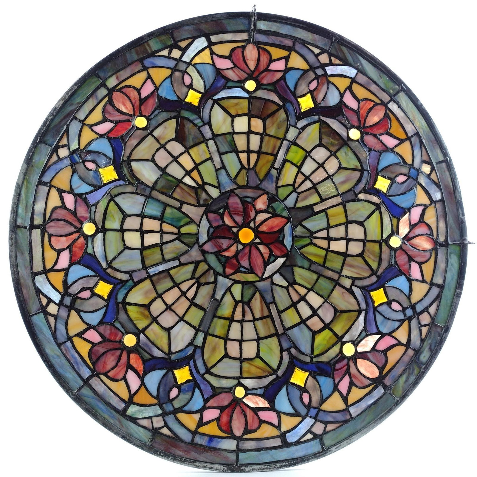 Baroque Style Window Panel: NOT ELIGIBLE FOR IN-HOUSE SHIPPING. Made of acrylic. 24-3/4" diameter.