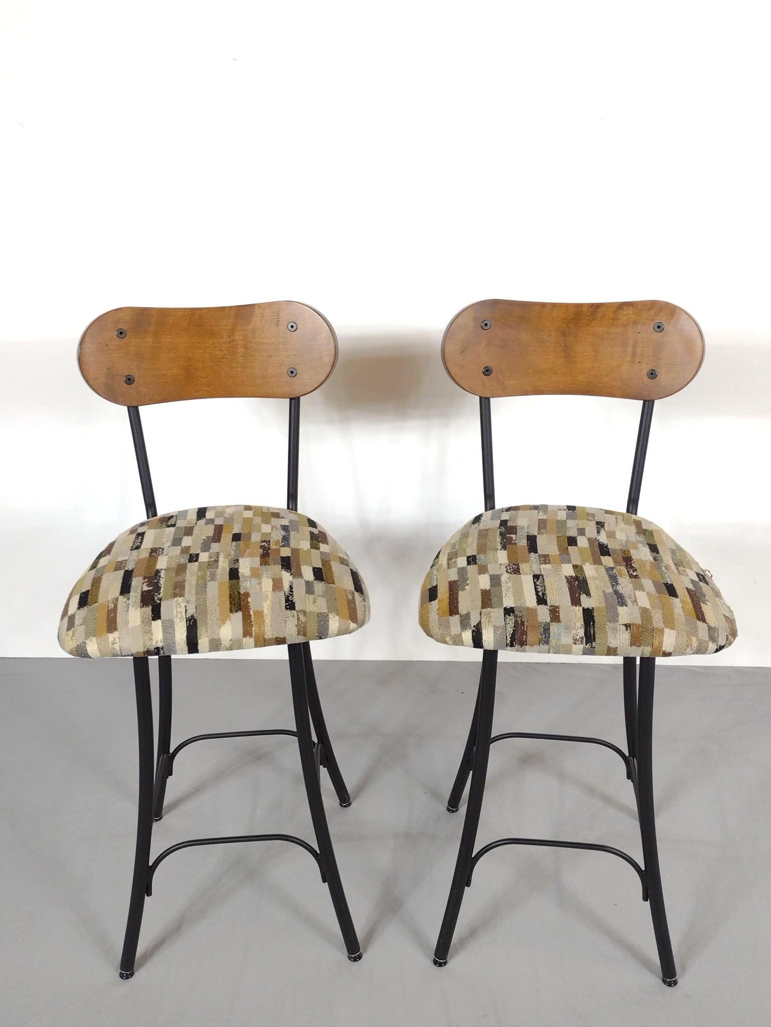 Pair Bean Swivel Counter Height Stools (1 of 4)