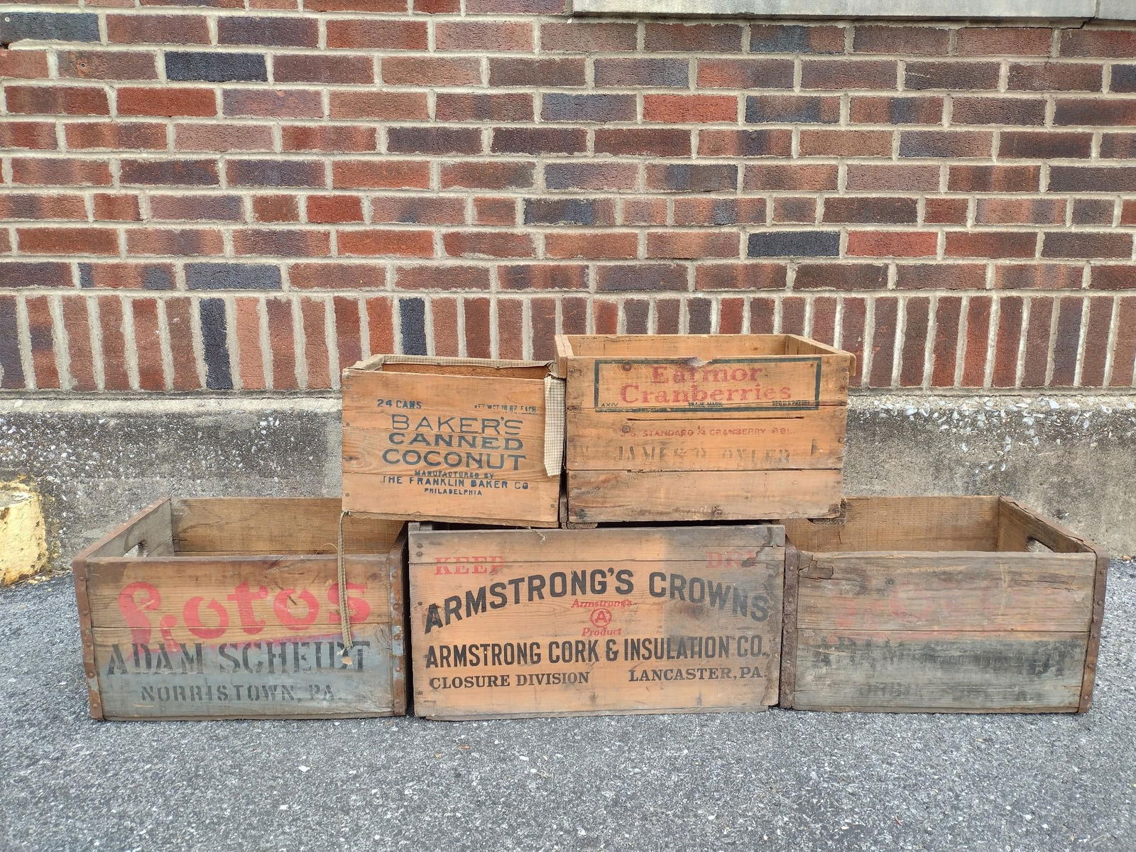 5 Vintage Shipping Crates Incl Eatmore Cranberries (1 of 3)