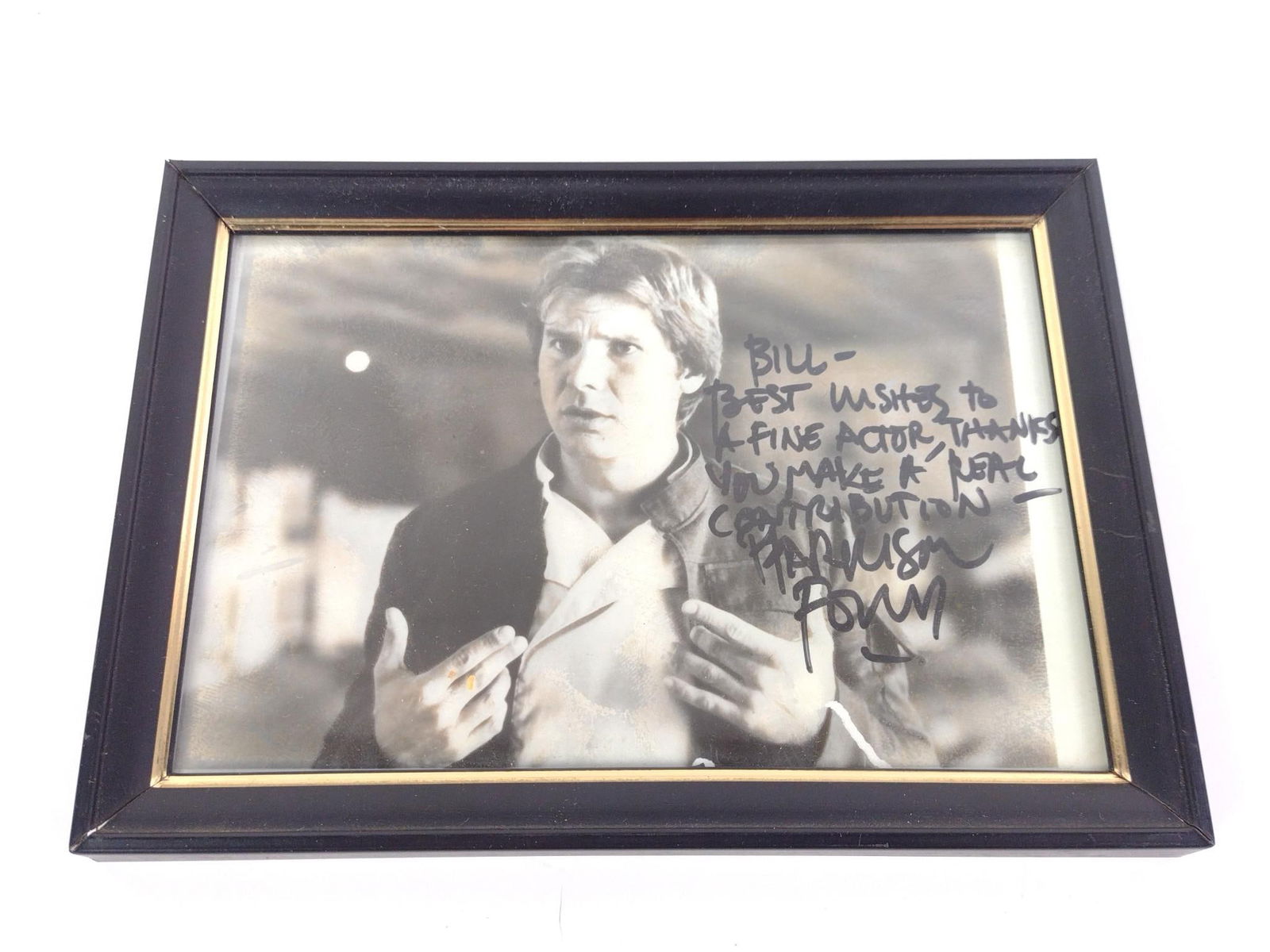 Harrison Ford Autographed Photo to William Sanderson (1 of 2)