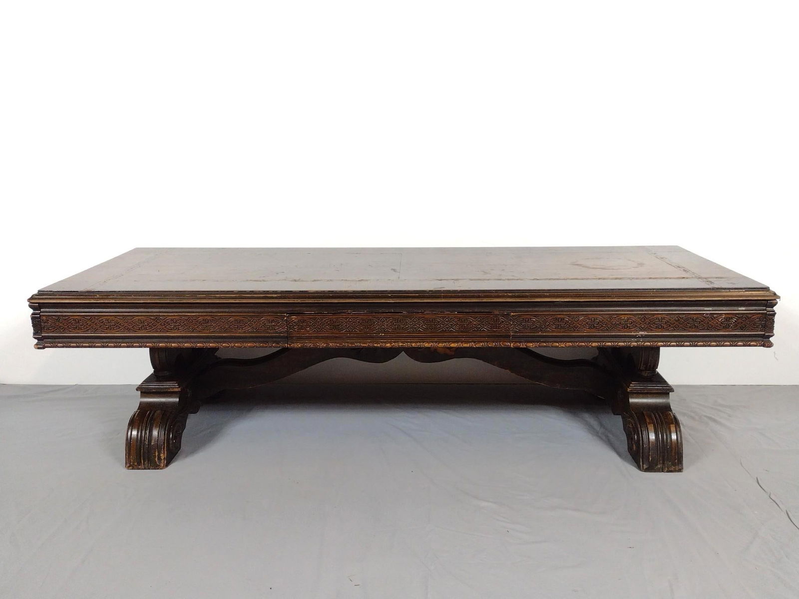 Carved Single Drawer Coffee Table (1 of 7)