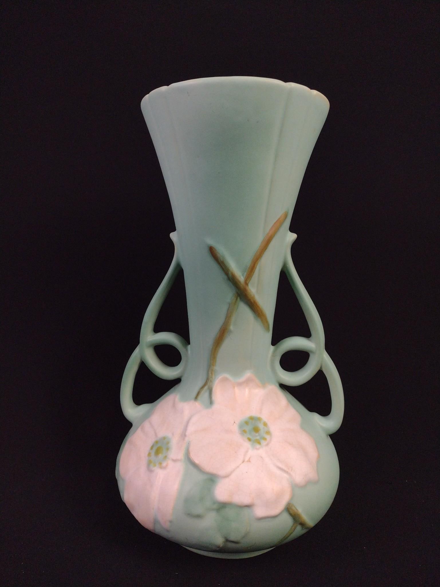 Weller Wild Rose Double Handled Vase (1 of 6)
