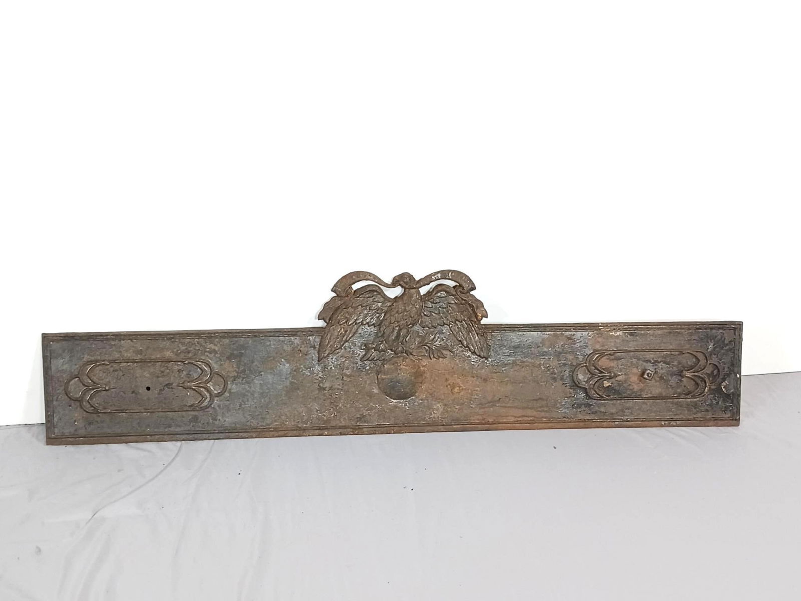 Cast Iron Fire Fender Fragment with Eagle (1 of 5)