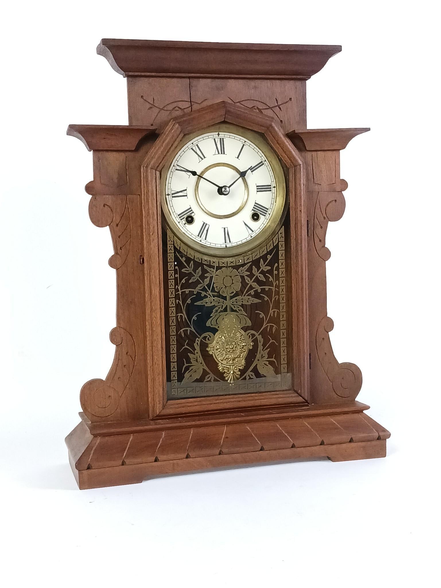 Carved Mantle Clock (1 of 3)