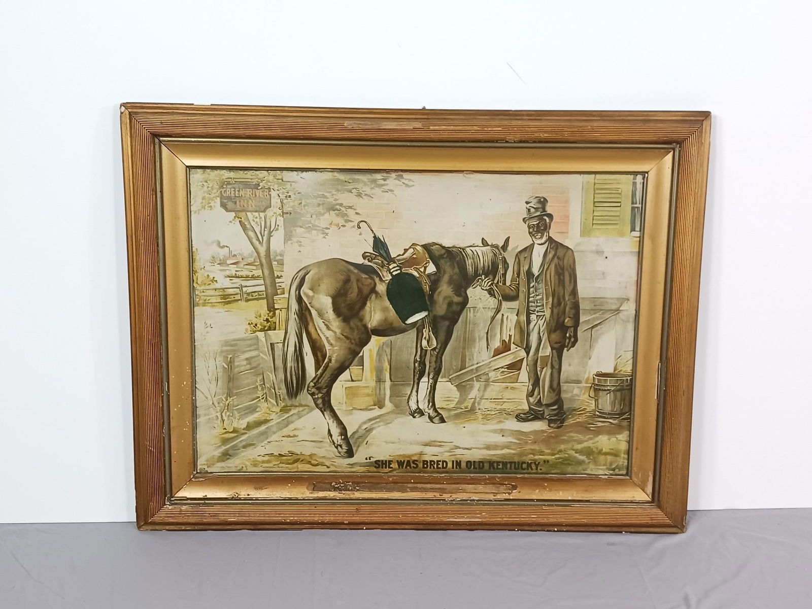 Green River Whiskey Advertising Tin Lithograph (1 of 8)