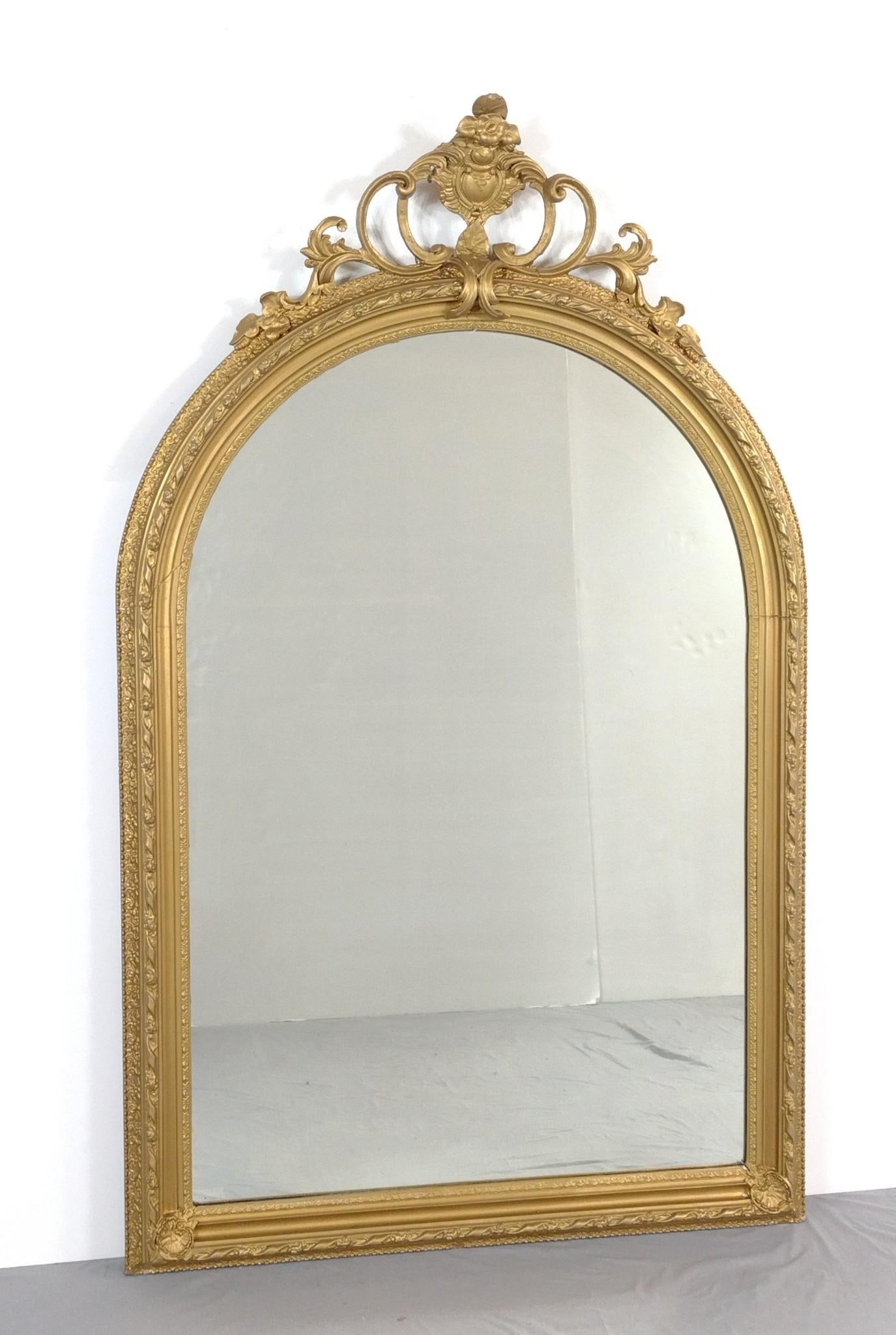 Large Over Mantel Mirror in Gilt Frame (1 of 3)