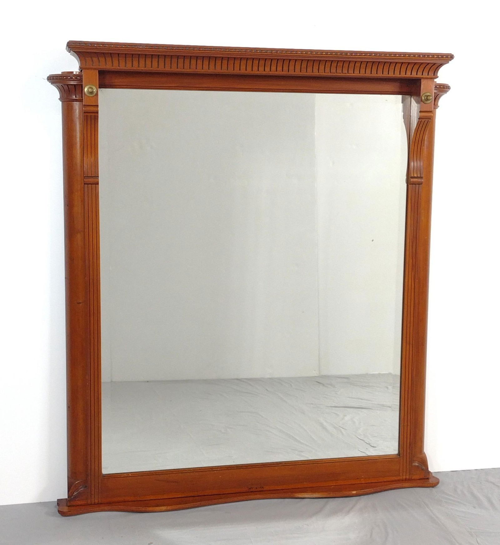 Walnut Over Mantle Mirror (1 of 3)