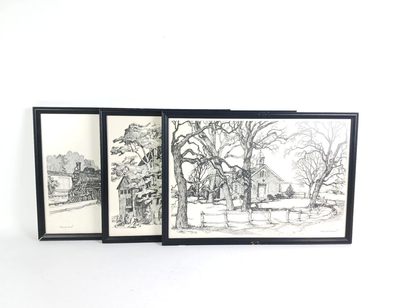 3 Raymond Halacy Prints incl Bucks County Playhouse (1 of 5)