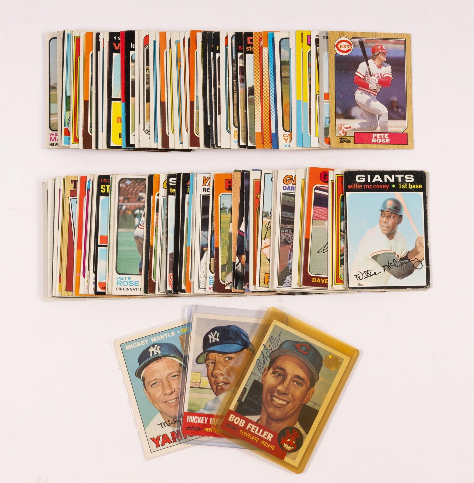 100 Vintage Baseball Cards incl Pete Rose (1 of 2)
