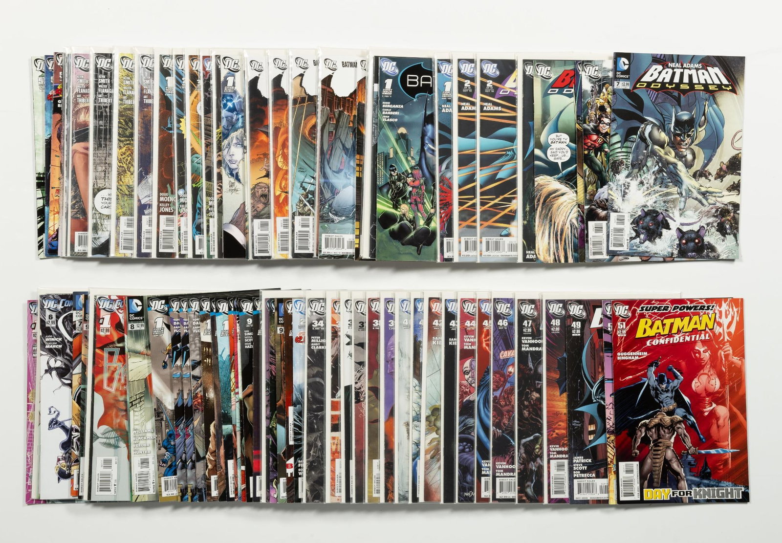 Approx. 75 Batman Comics: Titles include Odyssey; Confidential; and many others. Average condition VF.