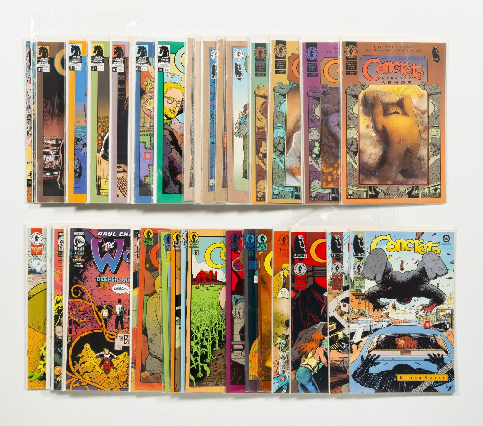 Approx. 50 Concrete Comics: Approx. 50 Concrete comics. Includes early issues and The World Below series. Average condition VF.