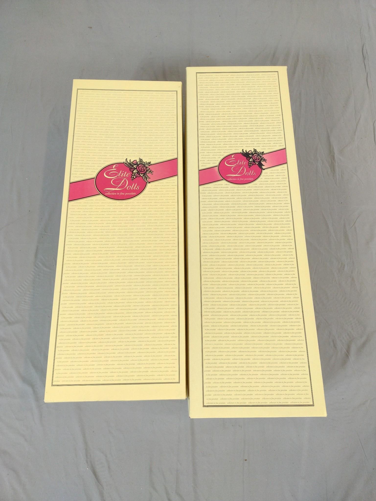 2 Elite Dolls incl Lydia and Beth: NOT ELIGIBLE FOR IN-HOUSE SHIPPING. Includes 1.) Lydia. Limited edition number 477 / 1000. Certificate of authenticity included. Certified by Christine Orange. 2.) Beth. Limited edition number 621 / 7