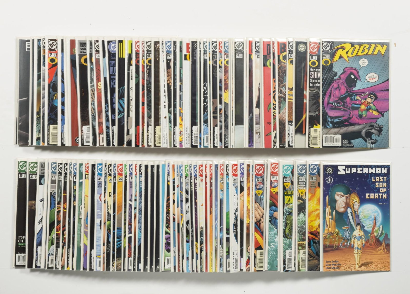 Approx. 125 Various DC Comics: Approx. 125 various DC comics. Includes Superman titles; JLA; Batman titles; and many others. Average condition VF+.