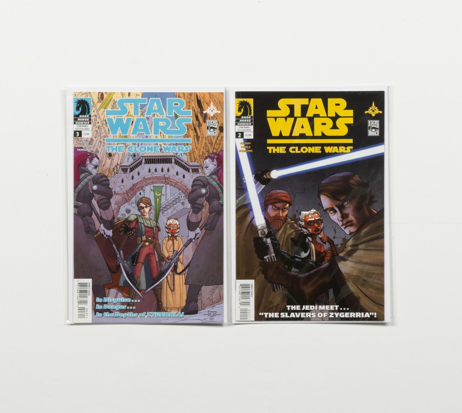 Star Wars: The Clone Wars Issue 2 & 3: Star Wars: The Clones Wars issues 2&3. Dark Horse. Featuring the second and third appearance of Ahsoka. Condition VF+.
