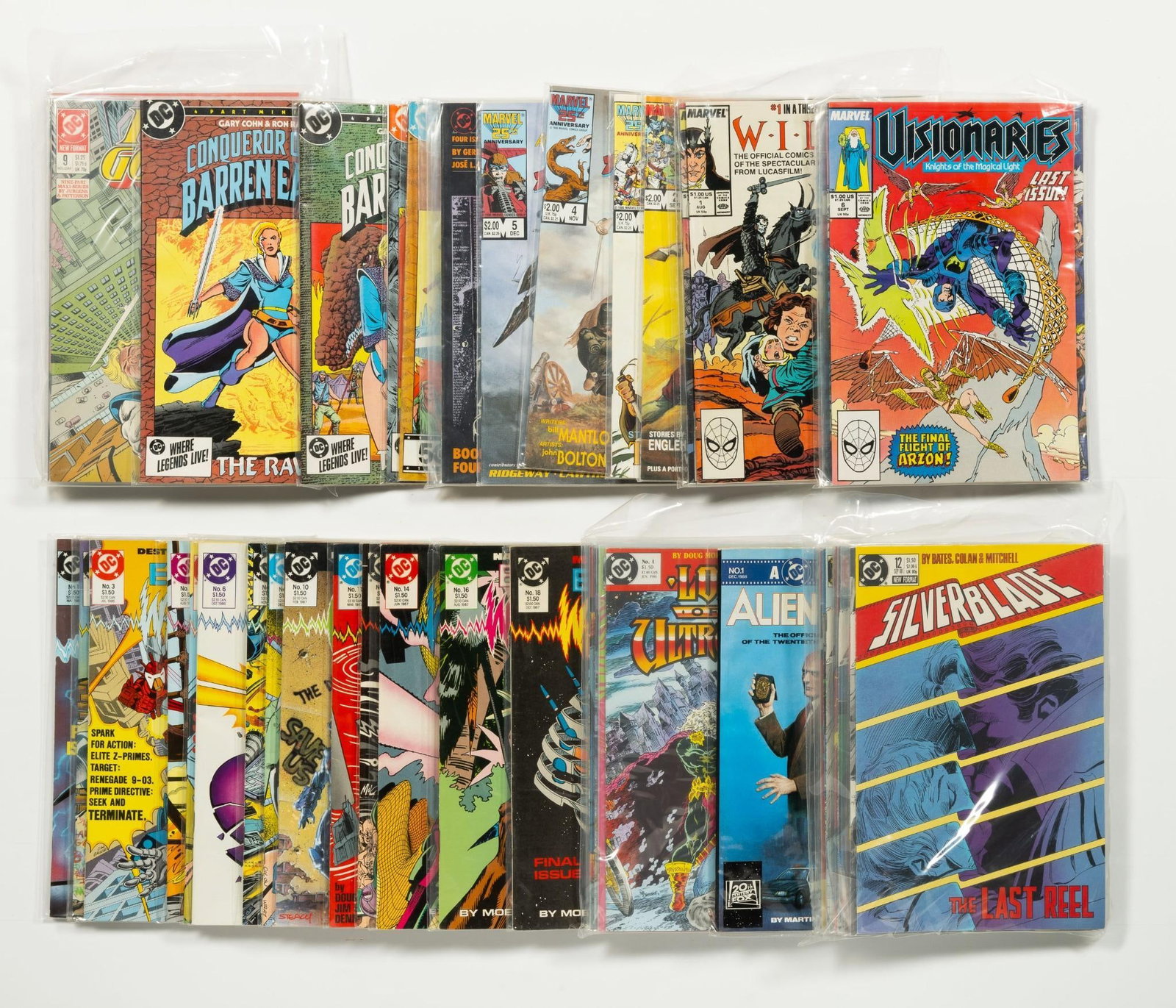 Approx. 75 1980s Marvel/DC Comics: Approx. 75 1980s Marvel/DC comics. Titles include Willow; Flash Gordon; Silver Blade; Electric Warrior; and others. Average condition VF.
