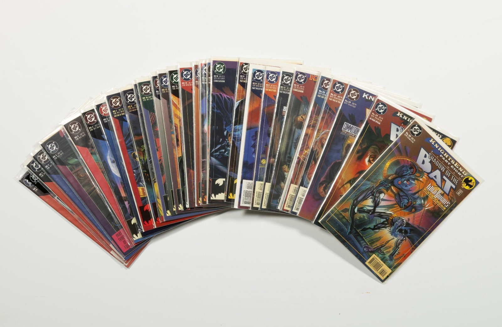 Approx. 25 Batman Shadow of the Bat Comic: Approximately 25 Batman comics. Includes #1 (sealed in bag). Nice early run. 1992 and up. Average condition is VF+.