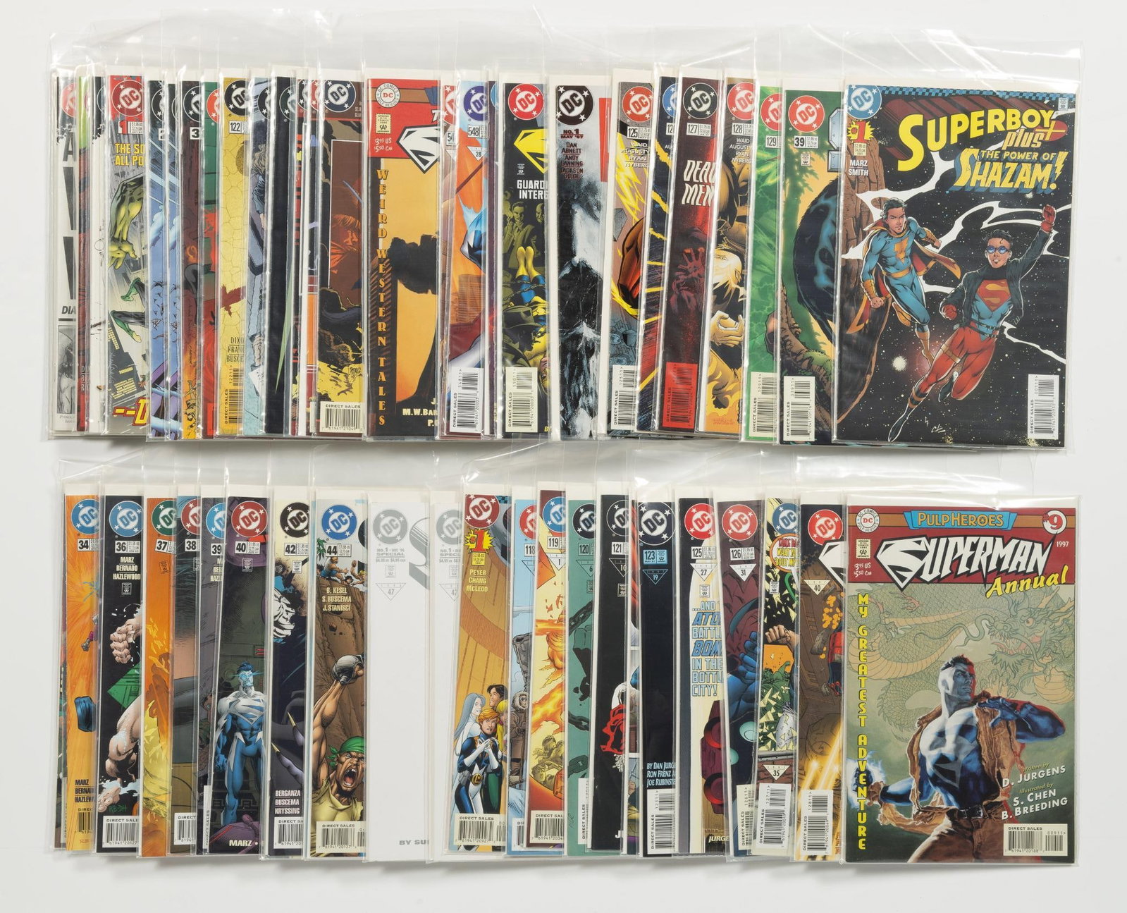 Approx. 50 Misc DC Comics: Titles include Superman; Superboy; and others. 1990s and up. Average condition VF.