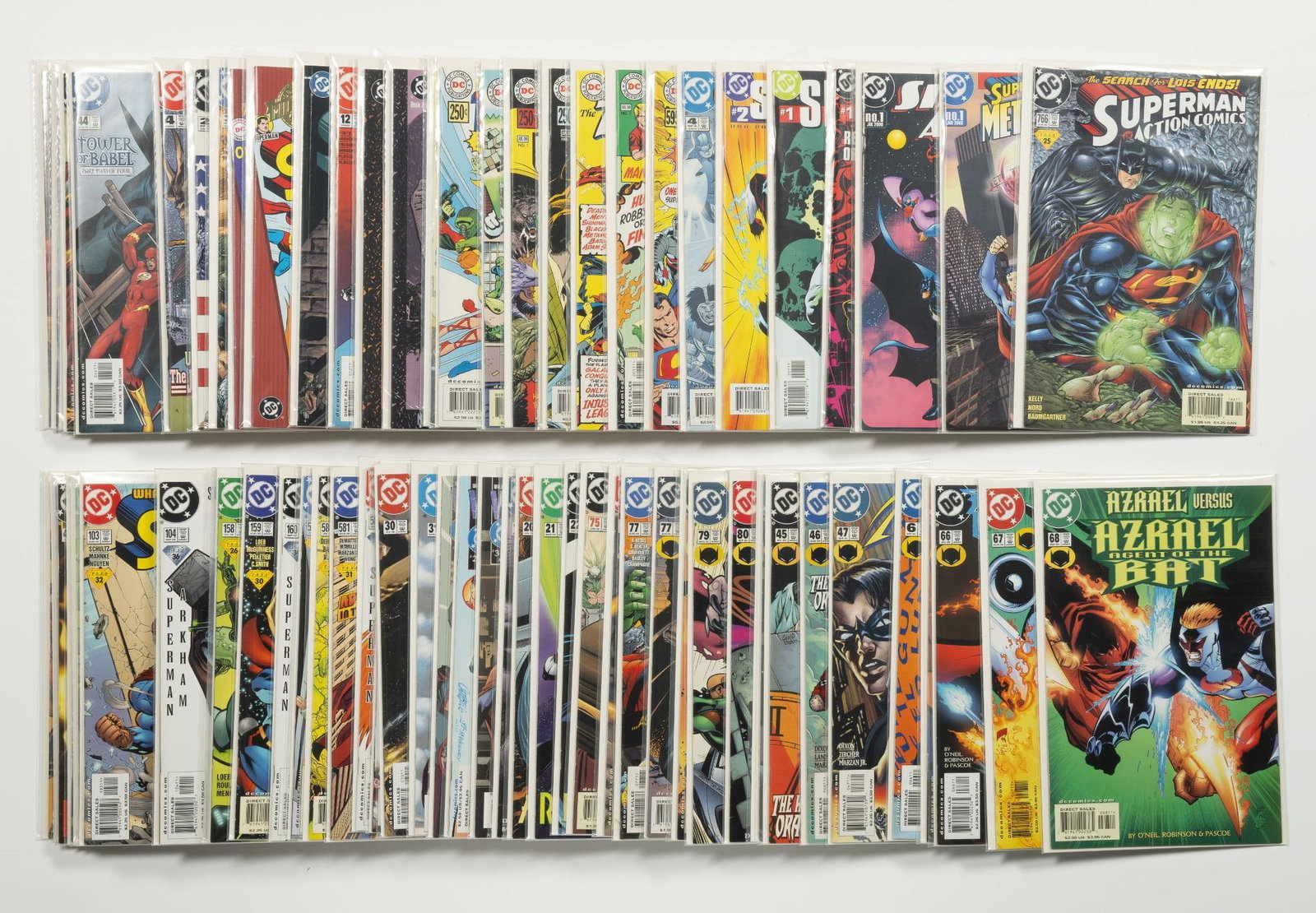 Approx. 80 Misc DC Comics: Titles include Robin; Superboy; Martian Manhunter; Superman; and many others. 1990s and up. Average condition VF.