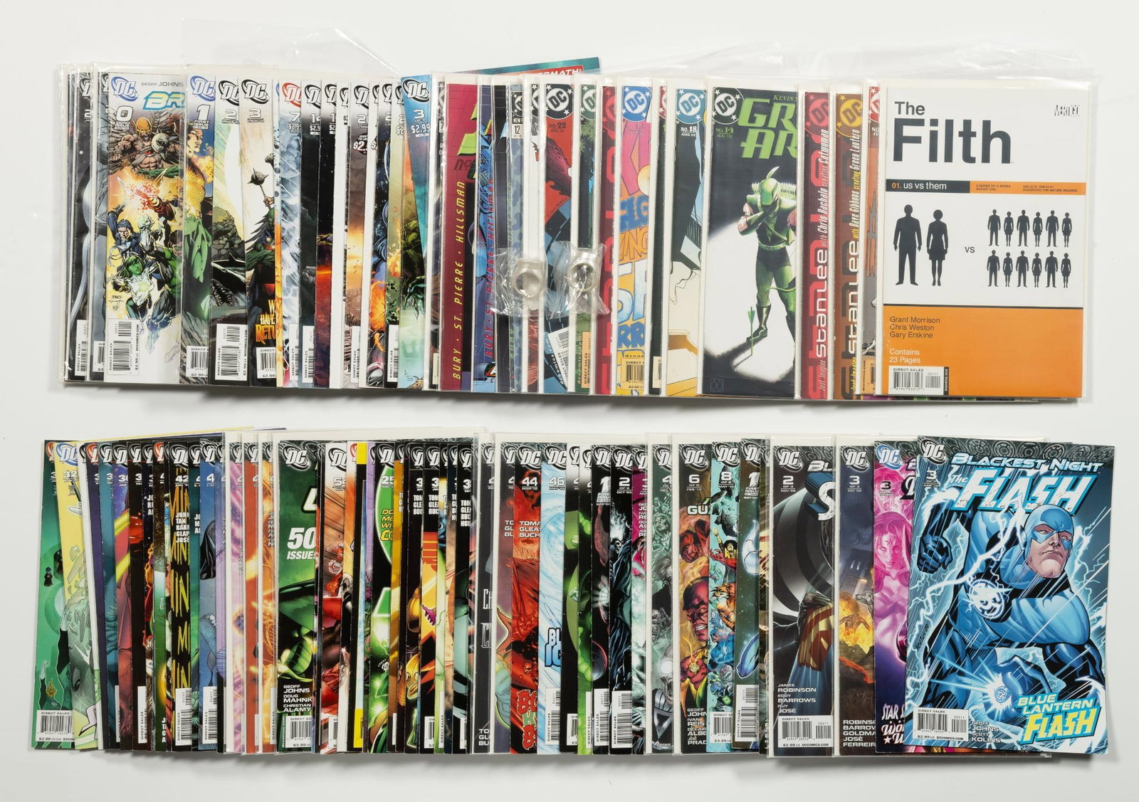 Approx. 75 Misc DC Comics: Titles include The Blackest Night series; Green Lantern; and others. Early 2000s. Average condition VF.