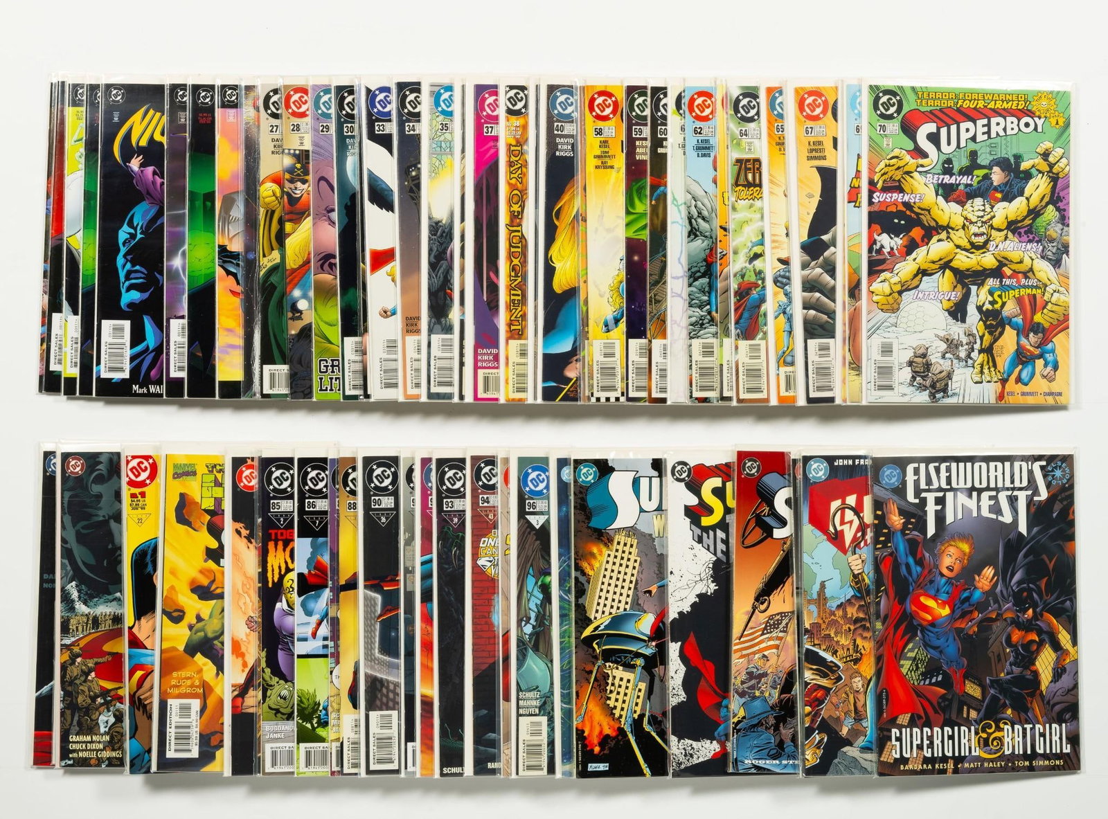 Approx. 75 Superman Comics: Various superman comics. Average condition VF.