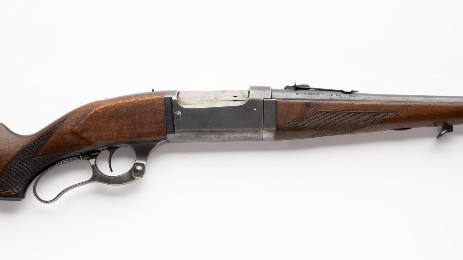 Vintage Savage Model 99 Lever Action Rifle, Caliber .300 Savage: Serial Number: 333141 Design: This Savage 99 was manufactured in 1930. It has a 24" barrel chambered for the .300 Savage round. Checkered pistol grip stock.with no cracks or deep gouges. Some thinning