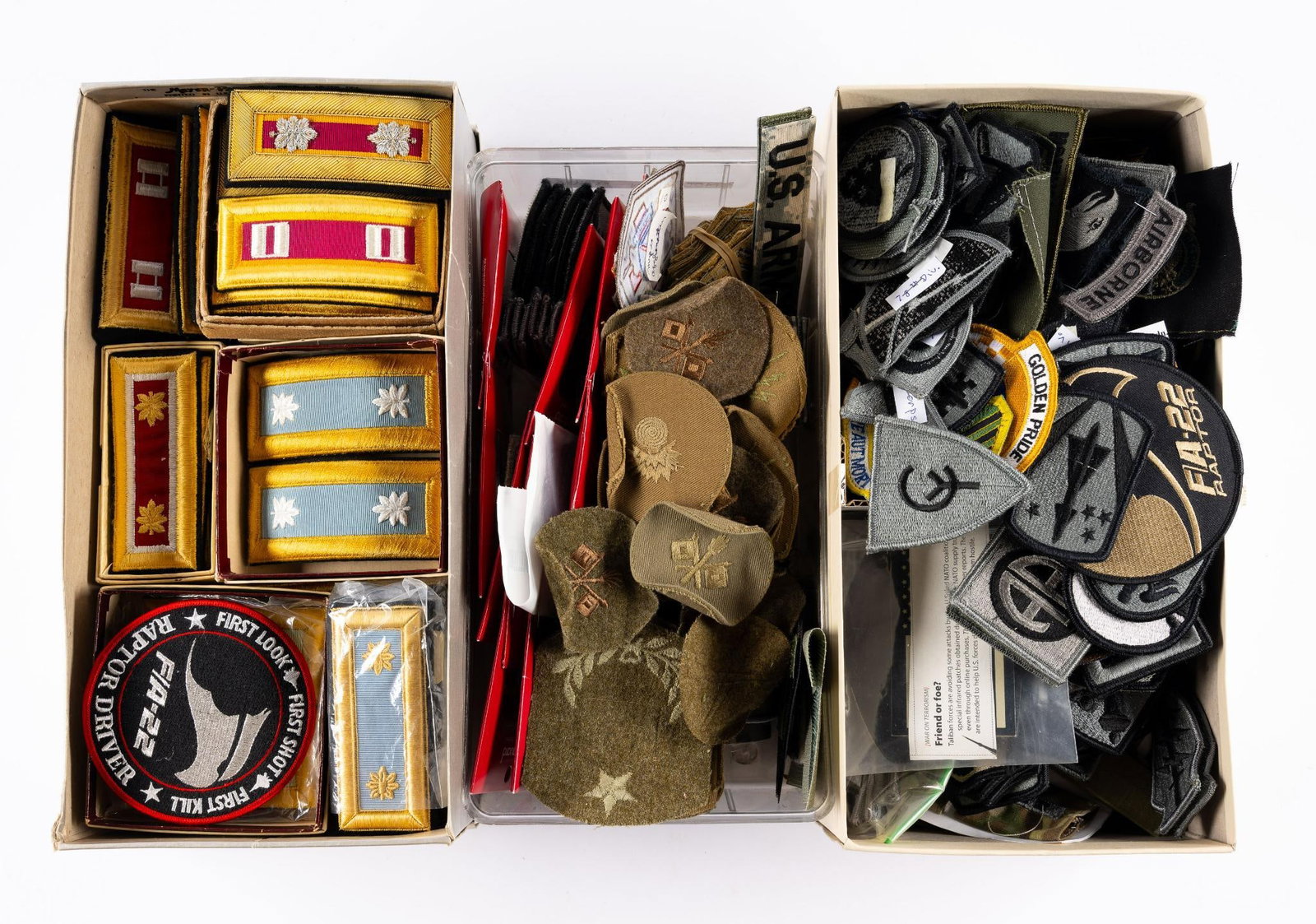 Approx. 200 Military Patches & Insignias: Various ranks.
