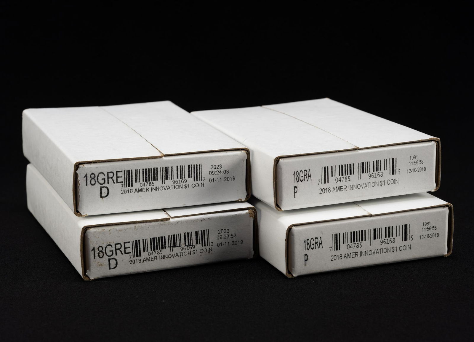 Four 2018 American Innovation Rolls In U.S. Mint Box (1 of 2)