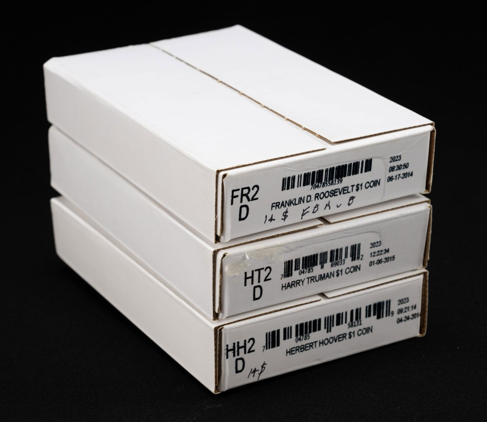 Three Rolls Presidential Golden Dollars (1 of 2)