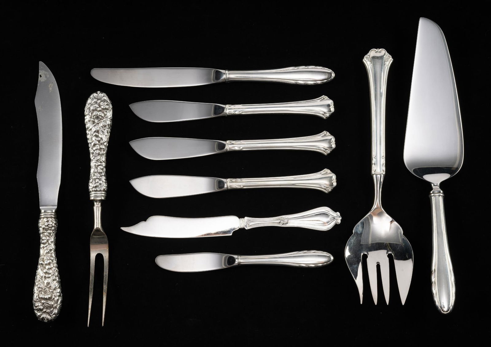 9 Pcs Sterling Handled & Silverplate Flatware (1 of 4)