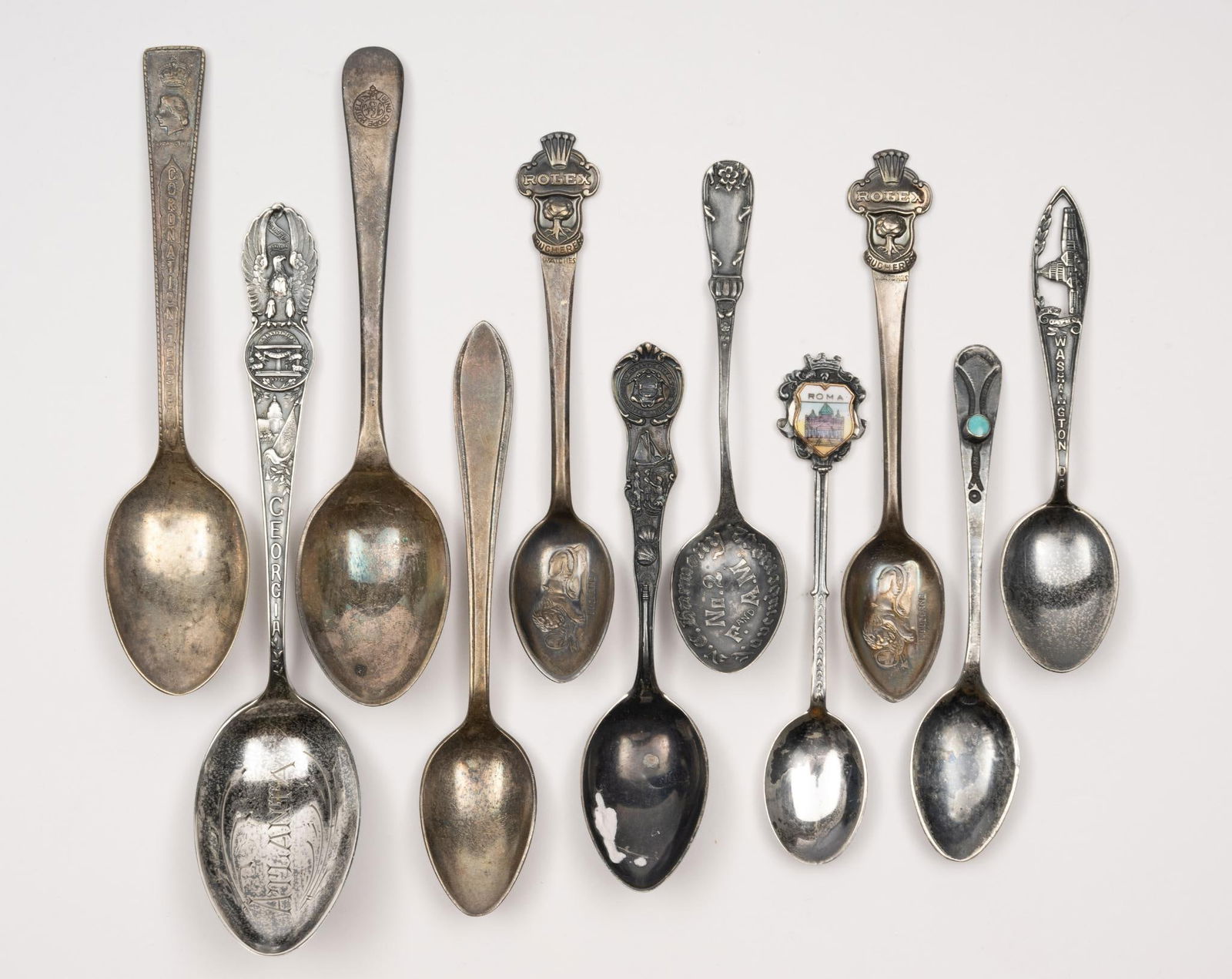 11 Souvenir Spoons Including Sterling Silver (1 of 4)