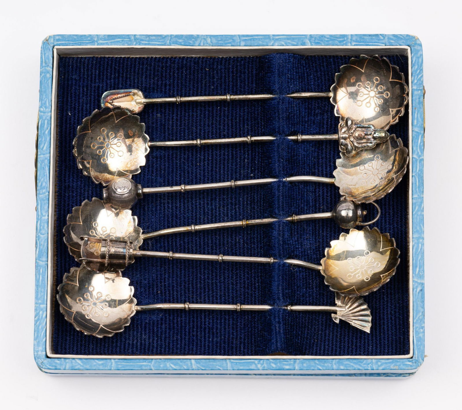 Cased Japanese Sterling Silver Demitasse Spoons (1 of 6)